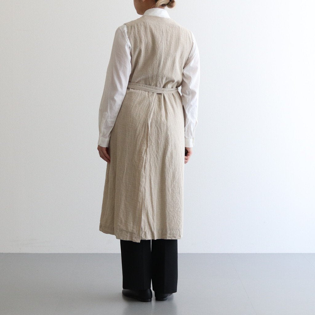 WRAP COAT NO SLEEVE #NATURAL CH [93510]