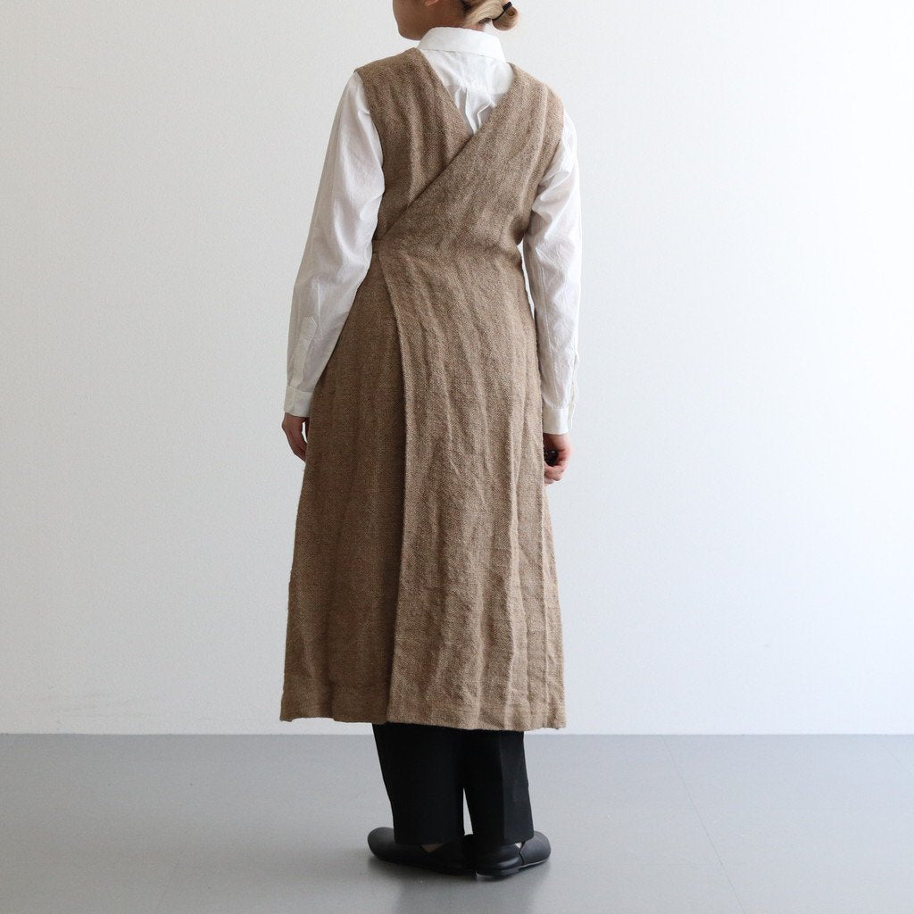 WRAP COAT NO SLEEVE #JUTE [93512]