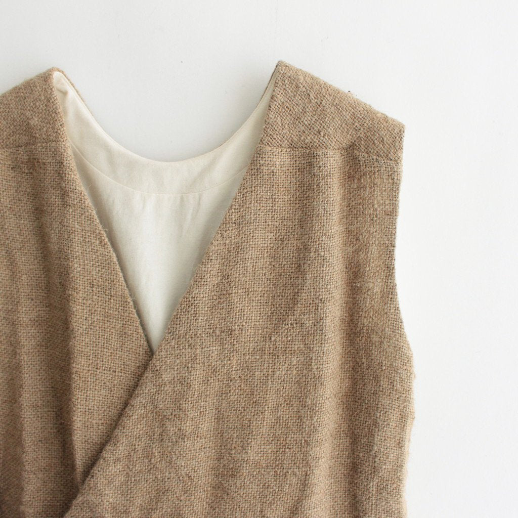 WRAP COAT NO SLEEVE #JUTE [93512]