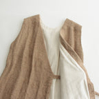 WRAP COAT NO SLEEVE #JUTE [93512]