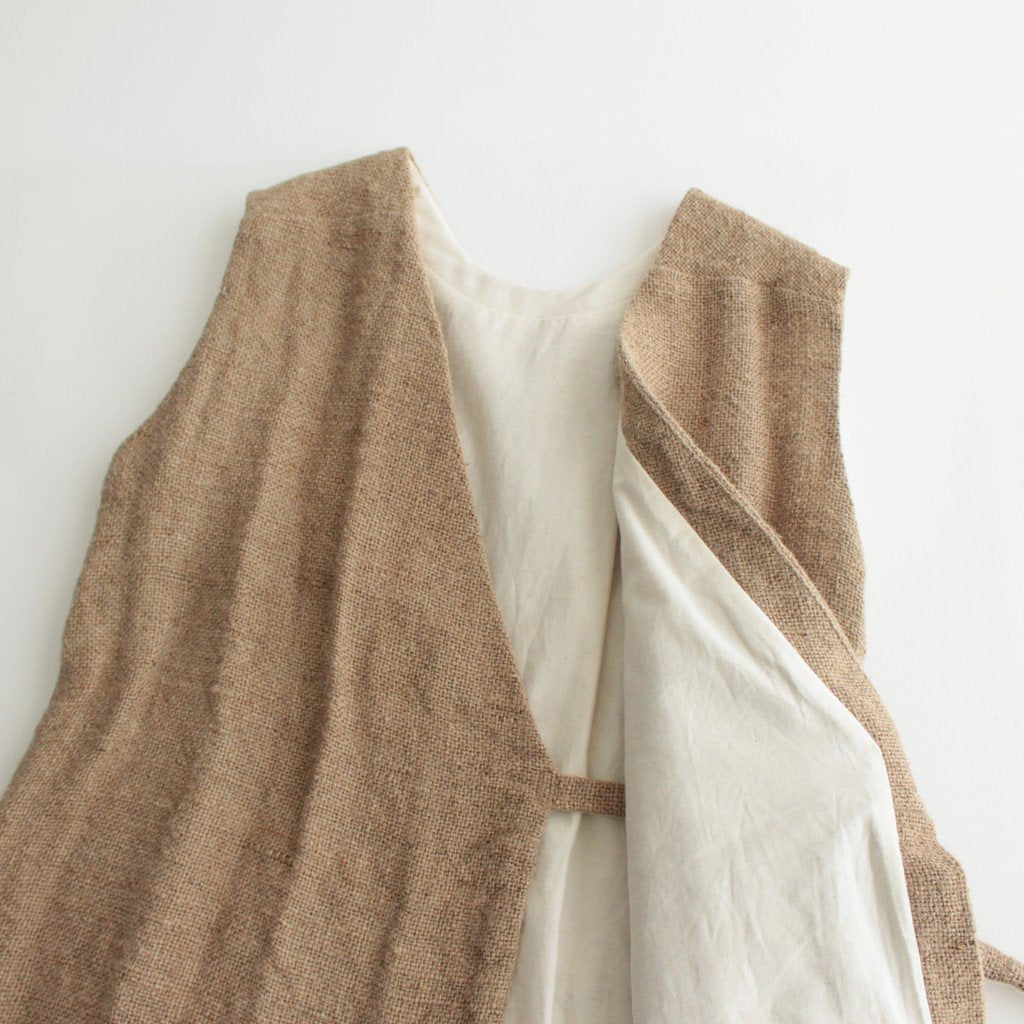 WRAP COAT NO SLEEVE #JUTE [93512]