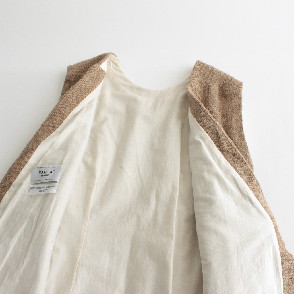 WRAP COAT NO SLEEVE #JUTE [93512] _ YAECA | ヤエカ – ciacura