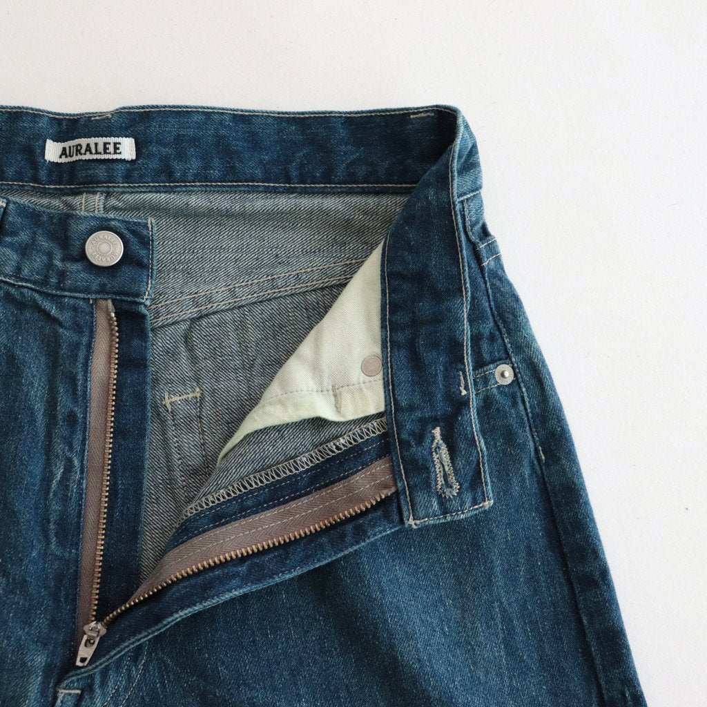 SELVEDGE FADED LIGHT DENIM PANTS #LIGHTNING EFFECT INDIGO [A23SP04DE]