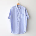 BROAD S/S OVERSIZED REGULAR COLLAR SHIRT #VIOLET STRIPE [GM232-50003STB]