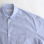 BROAD S/S OVERSIZED REGULAR COLLAR SHIRT #VIOLET STRIPE [GM232-50003STB]