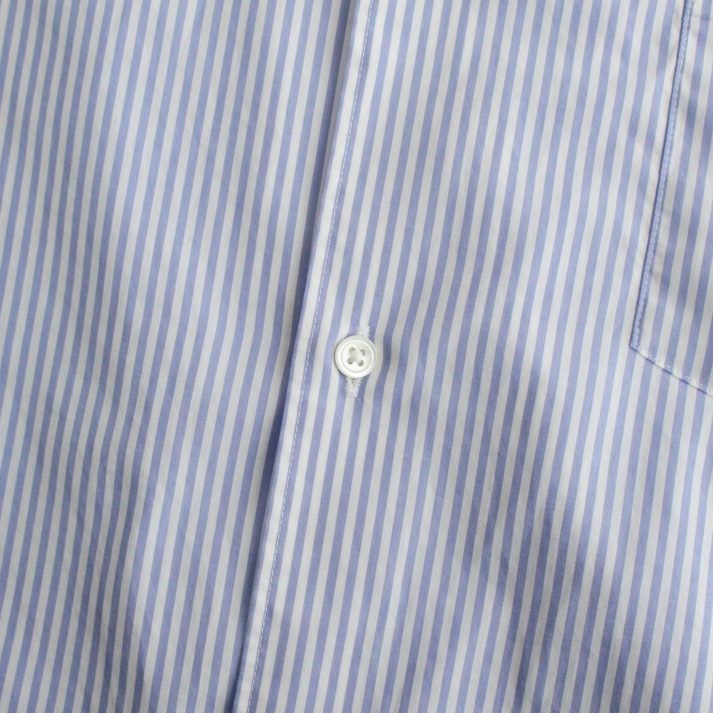 BROAD S/S OVERSIZED REGULAR COLLAR SHIRT #VIOLET STRIPE [GM232-50003STB]