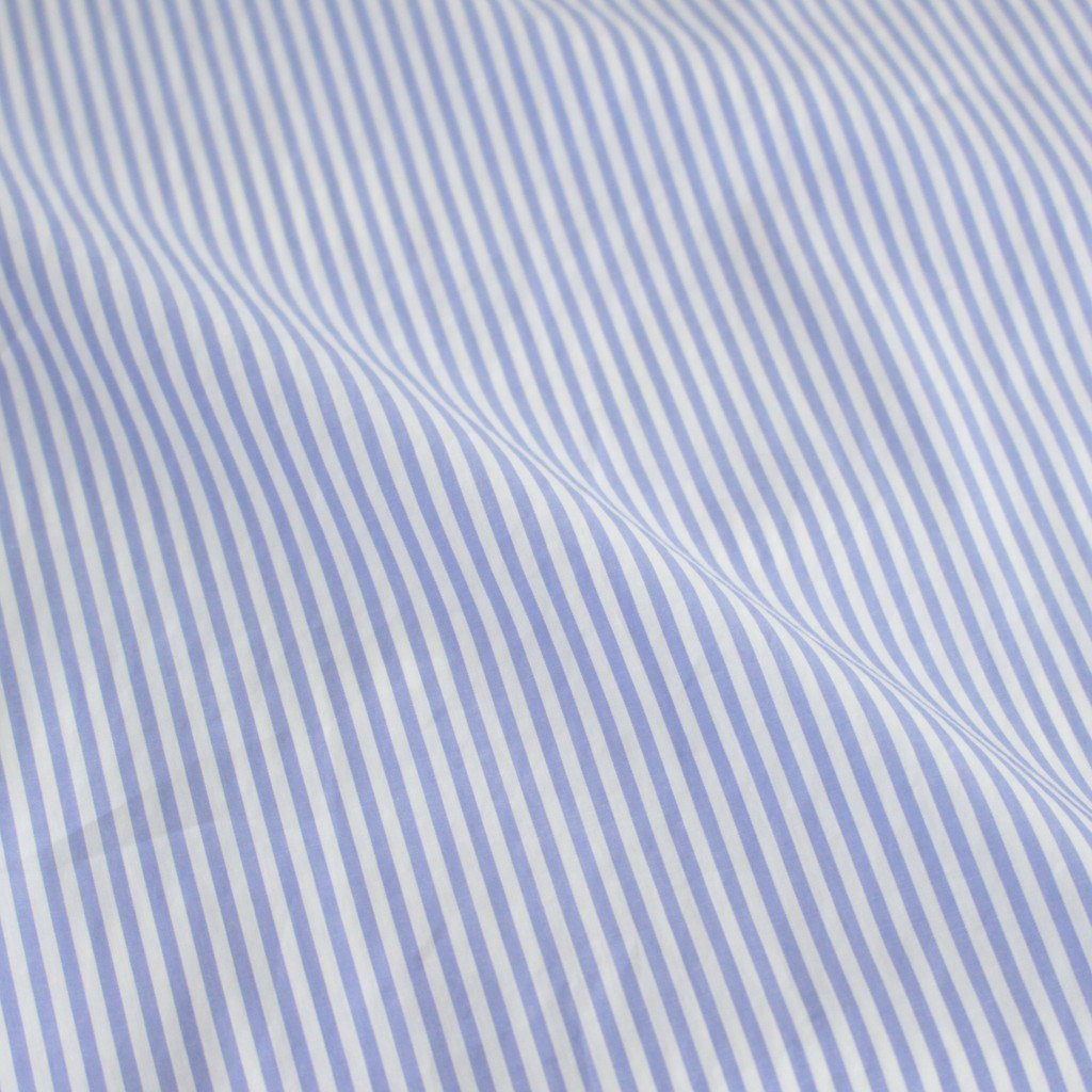 BROAD S/S OVERSIZED REGULAR COLLAR SHIRT #VIOLET STRIPE [GM232-50003STB]