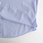 BROAD S/S OVERSIZED REGULAR COLLAR SHIRT #VIOLET STRIPE [GM232-50003STB]