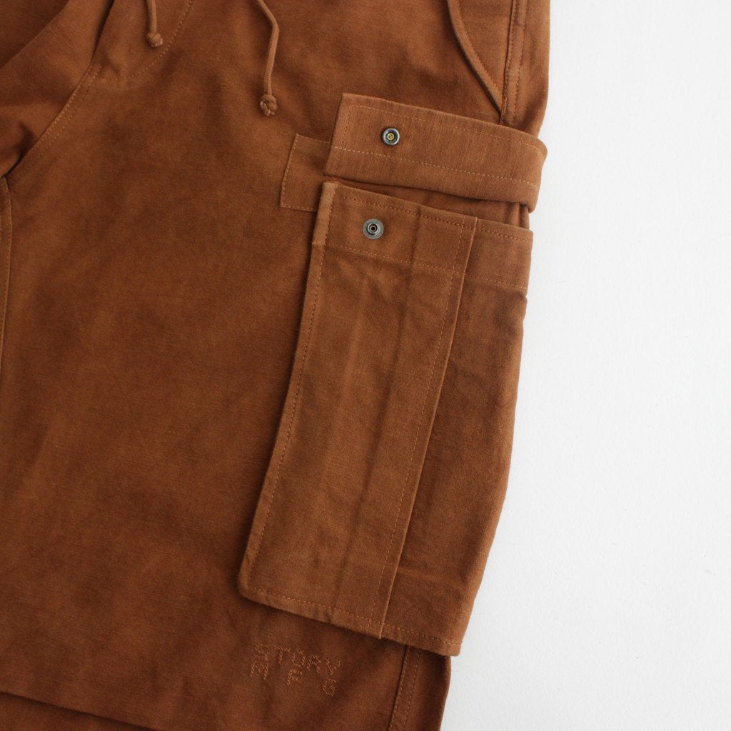 PEACE PANTS #BARK BROWN SLUB [SSS23TRPEACOTBAR] _ Story mfg