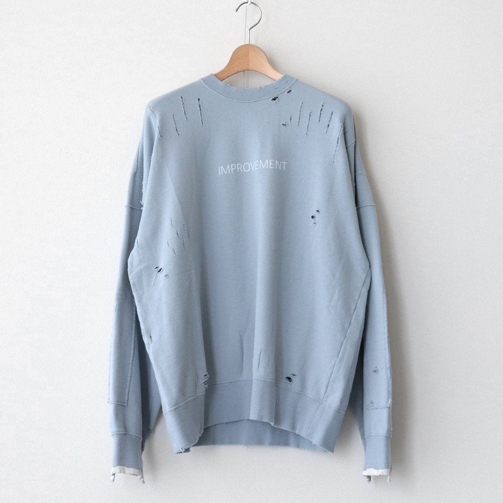 OVERSIZED REBUILD SWEAT LS #GREY BLUE [ST.682]