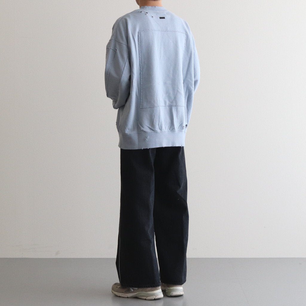 OVERSIZED REBUILD SWEAT LS #GREY BLUE [ST.682] _ stein