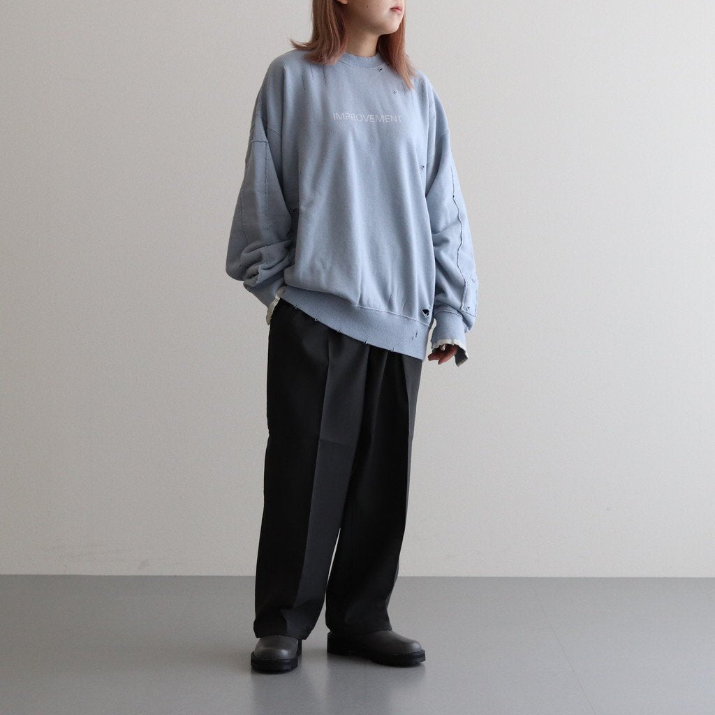 OVERSIZED REBUILD SWEAT LS #GREY BLUE [ST.682]