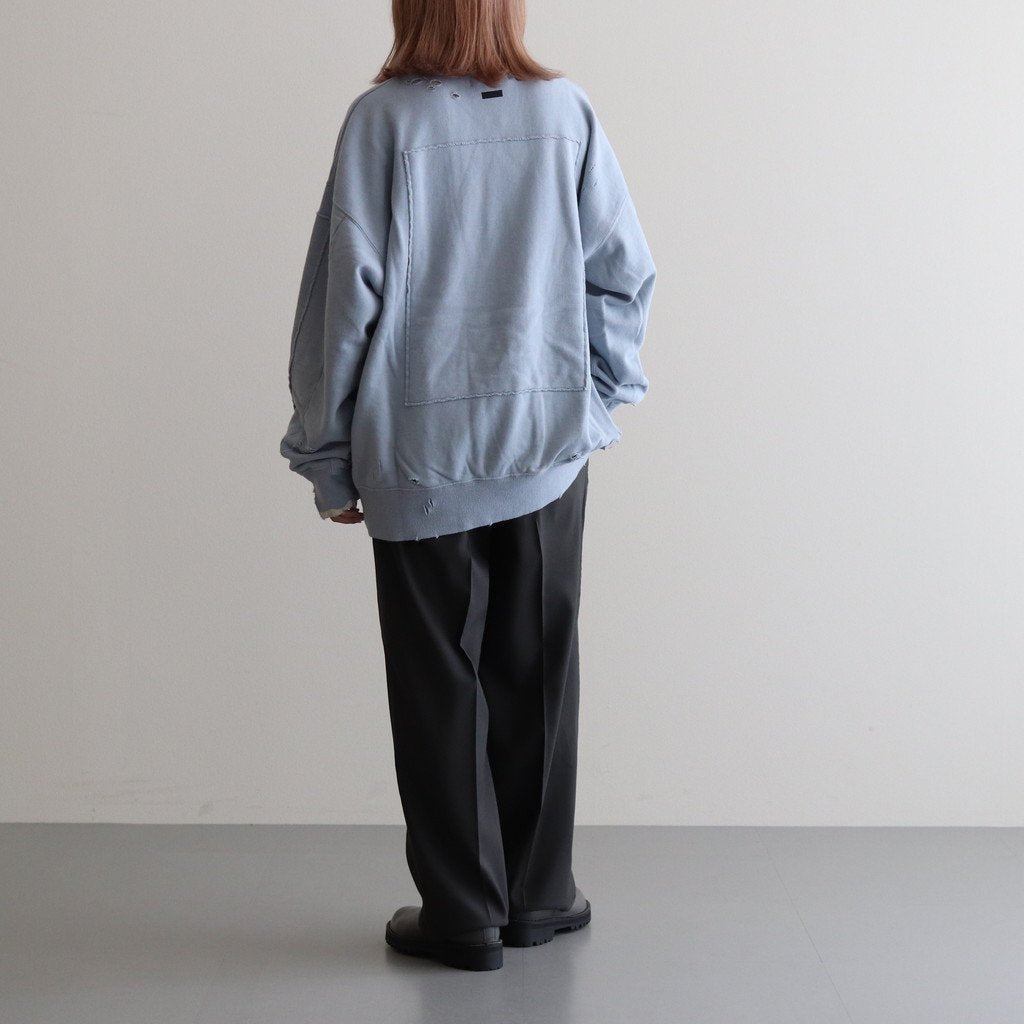 OVERSIZED REBUILD SWEAT LS #GREY BLUE [ST.682]
