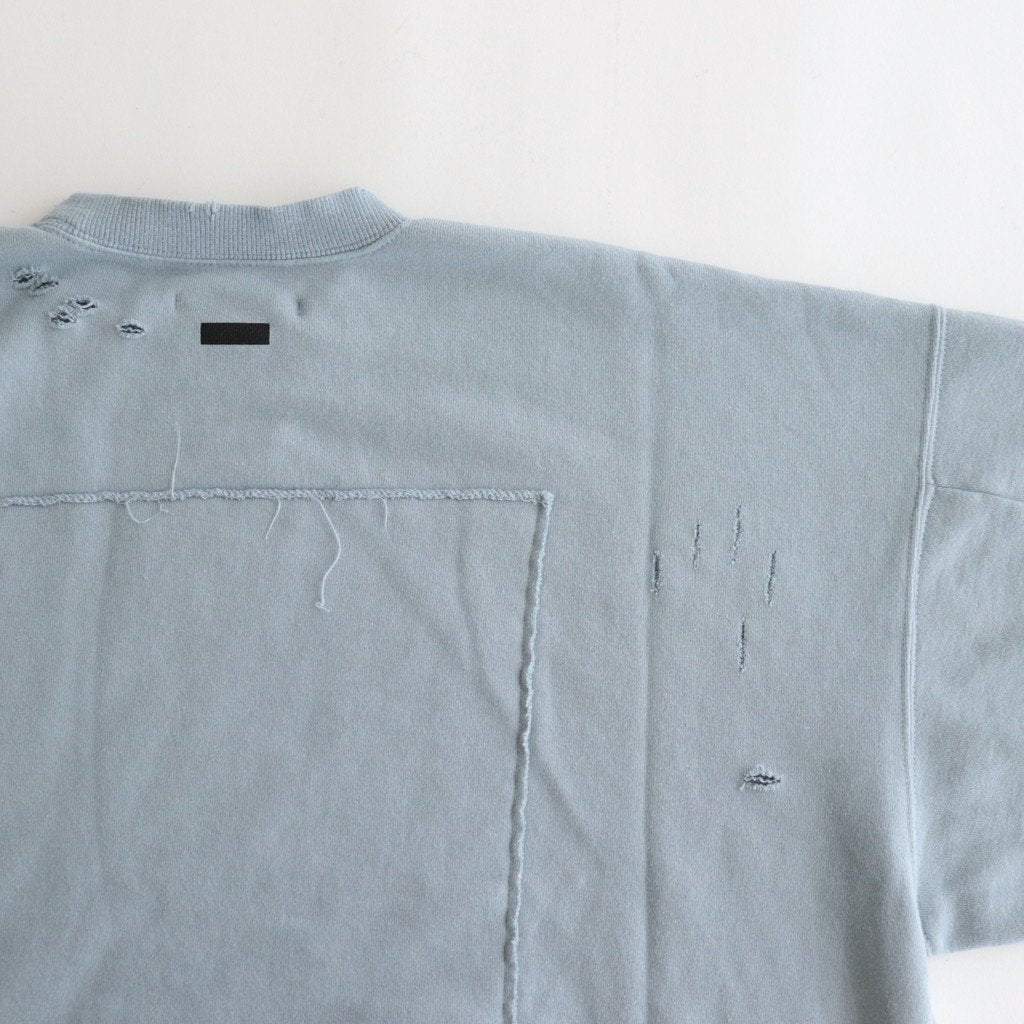 OVERSIZED REBUILD SWEAT LS #GREY BLUE [ST.682] _ stein