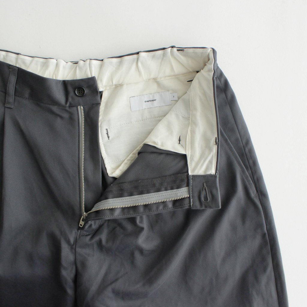 SUVIN CHINO WIDE TAPERED TROUSERS #GRAY [GM232-40070B] _