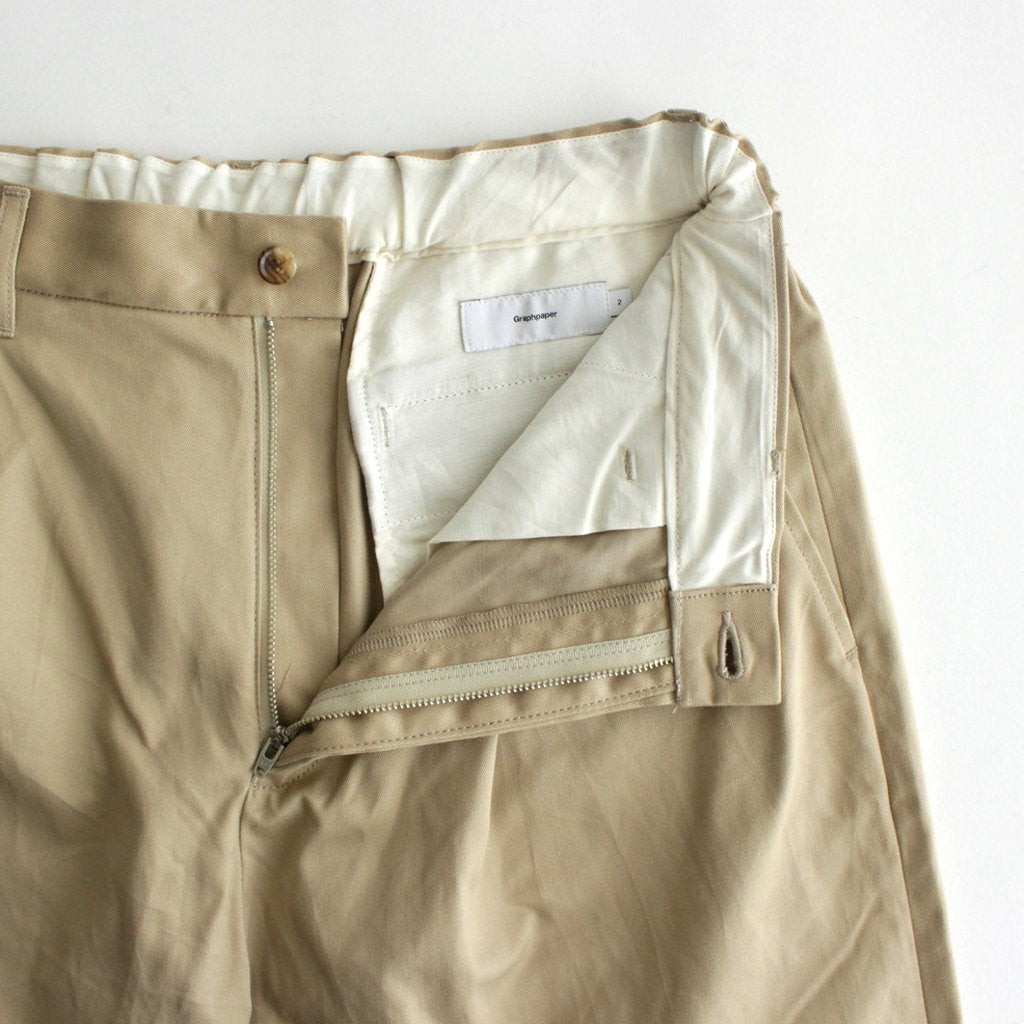 SUVIN CHINO WIDE TAPERED TROUSERS #BEIGE [GM232-40070B] _