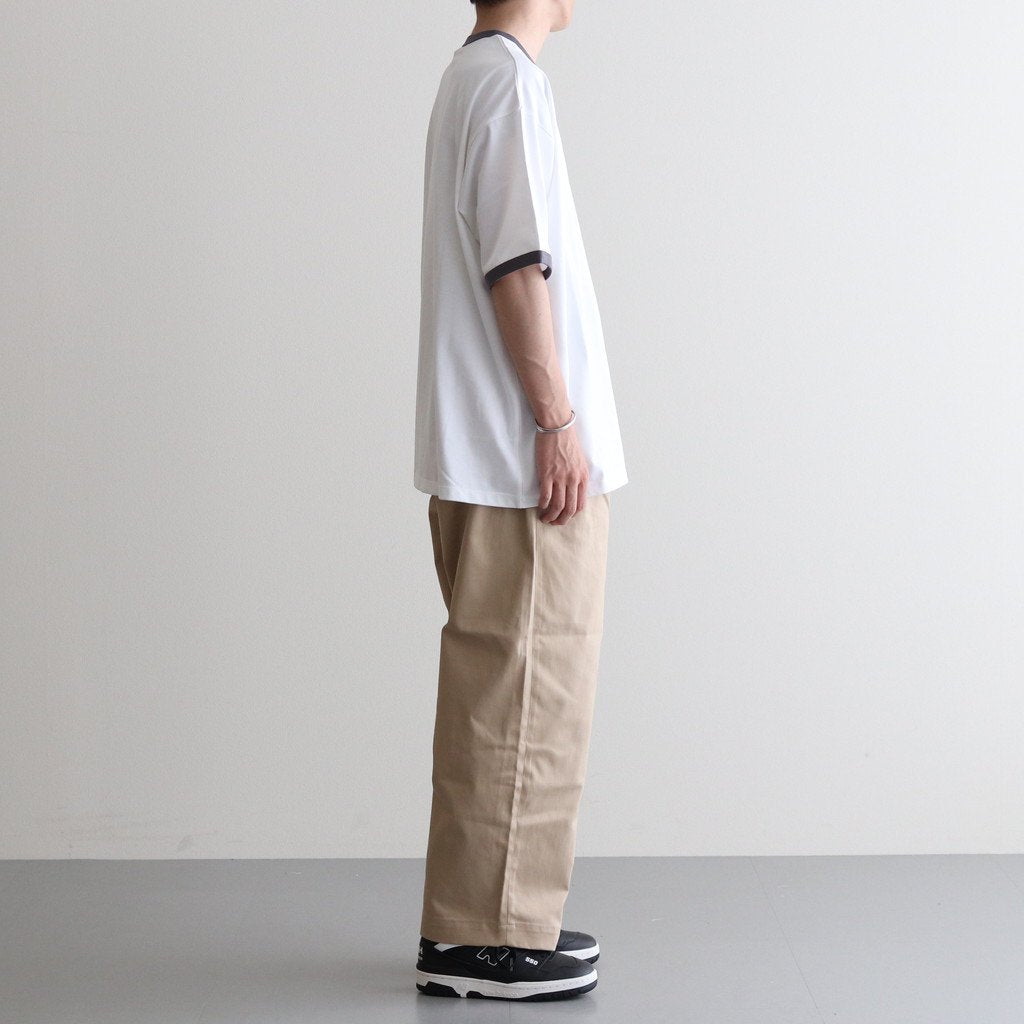 SUVIN CHINO WIDE TAPERED TROUSERS #BEIGE [GM232-40070B] _