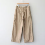SUVIN CHINO WIDE STRAIGHT TROUSERS #BEIGE [GM232-40071B]