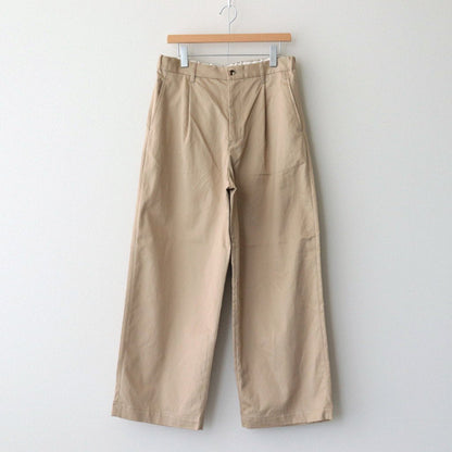 SUVIN CHINO WIDE STRAIGHT TROUSERS #BEIGE [GM232-40071B]