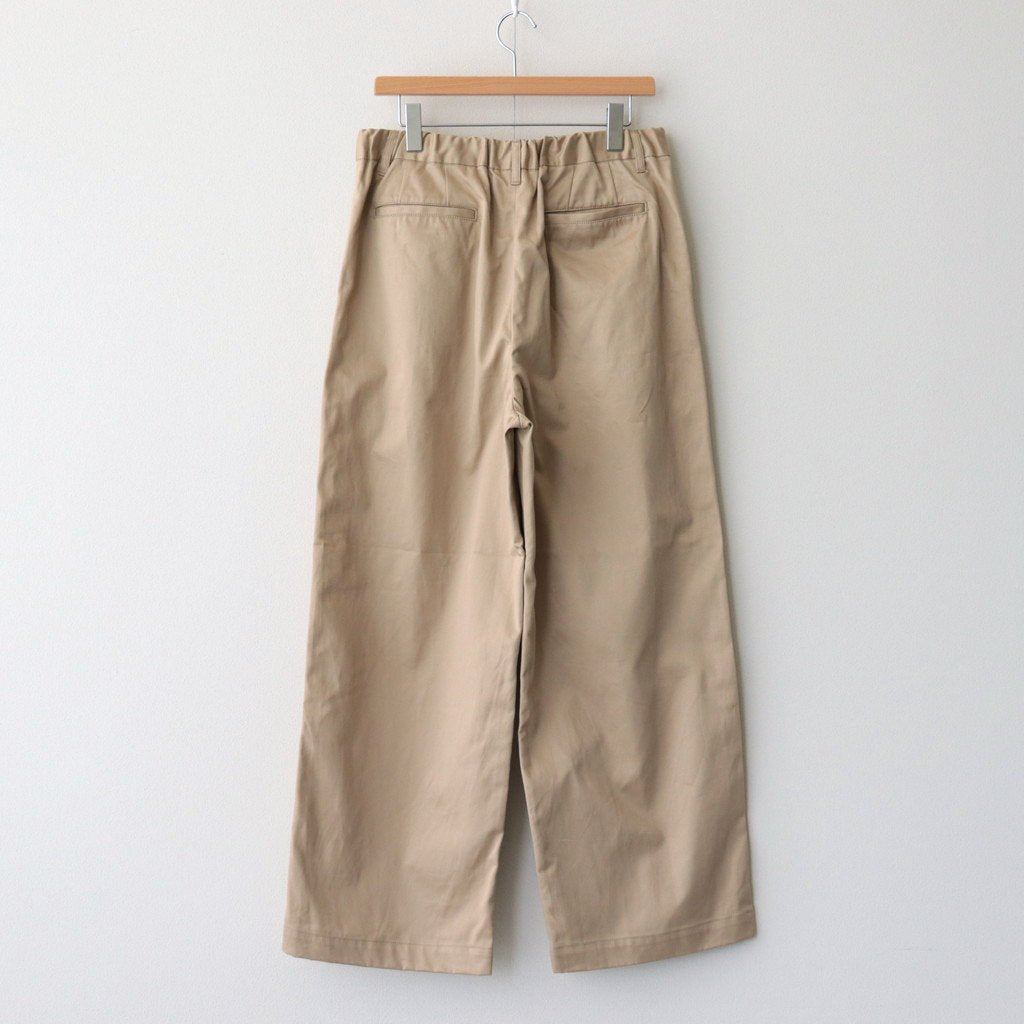 SUVIN CHINO WIDE STRAIGHT TROUSERS #BEIGE [GM232-40071B]