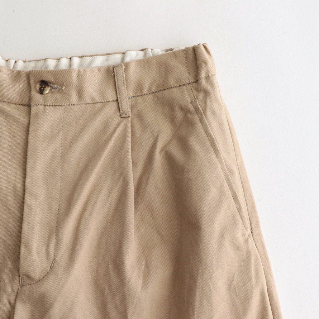 SUVIN CHINO WIDE STRAIGHT TROUSERS #BEIGE [GM232-40071B]