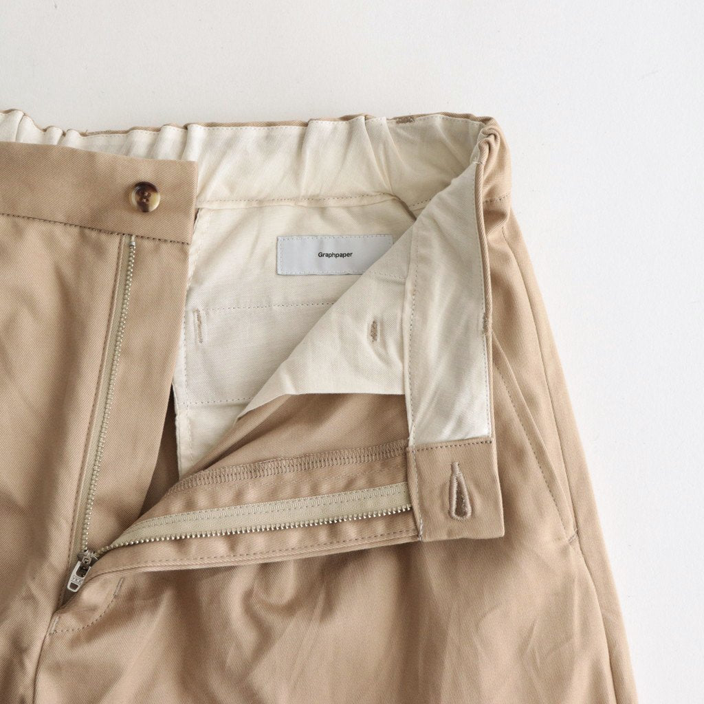 SUVIN CHINO WIDE STRAIGHT TROUSERS #BEIGE [GM232-40071B]