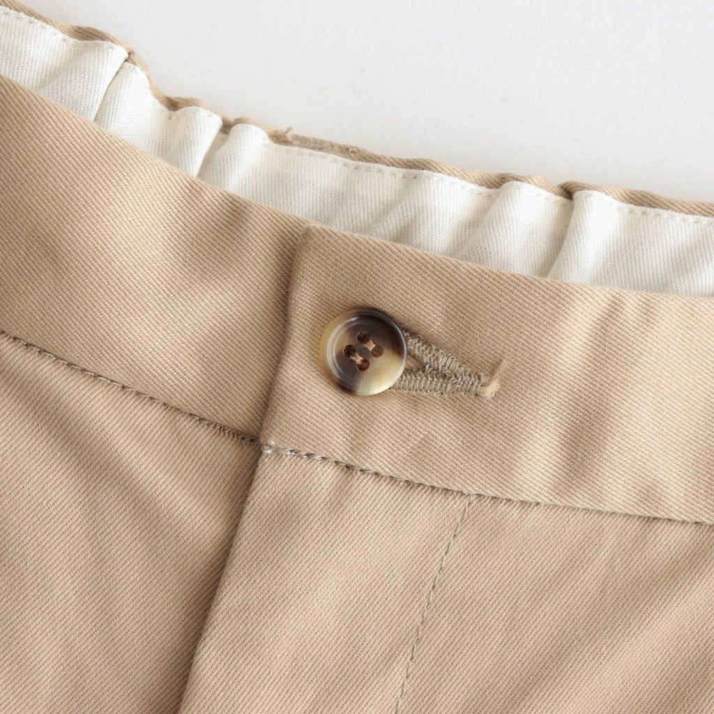 SUVIN CHINO WIDE STRAIGHT TROUSERS #BEIGE [GM232-40071B]