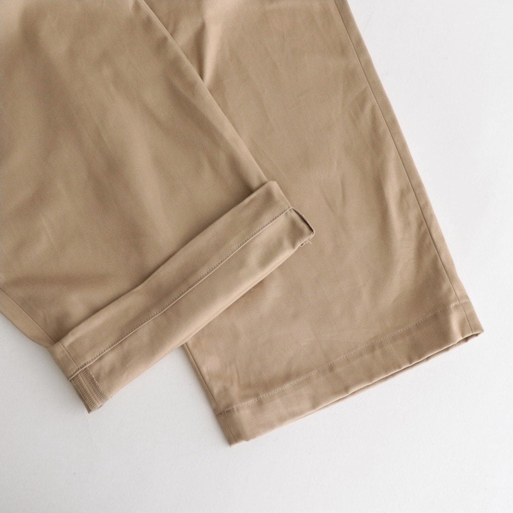 SUVIN CHINO WIDE STRAIGHT TROUSERS #BEIGE [GM232-40071B]