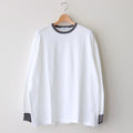 RINGER L/S TEE #WHITE [GM233-70112B]