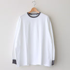 RINGER L/S TEE #WHITE [GM233-70112B]