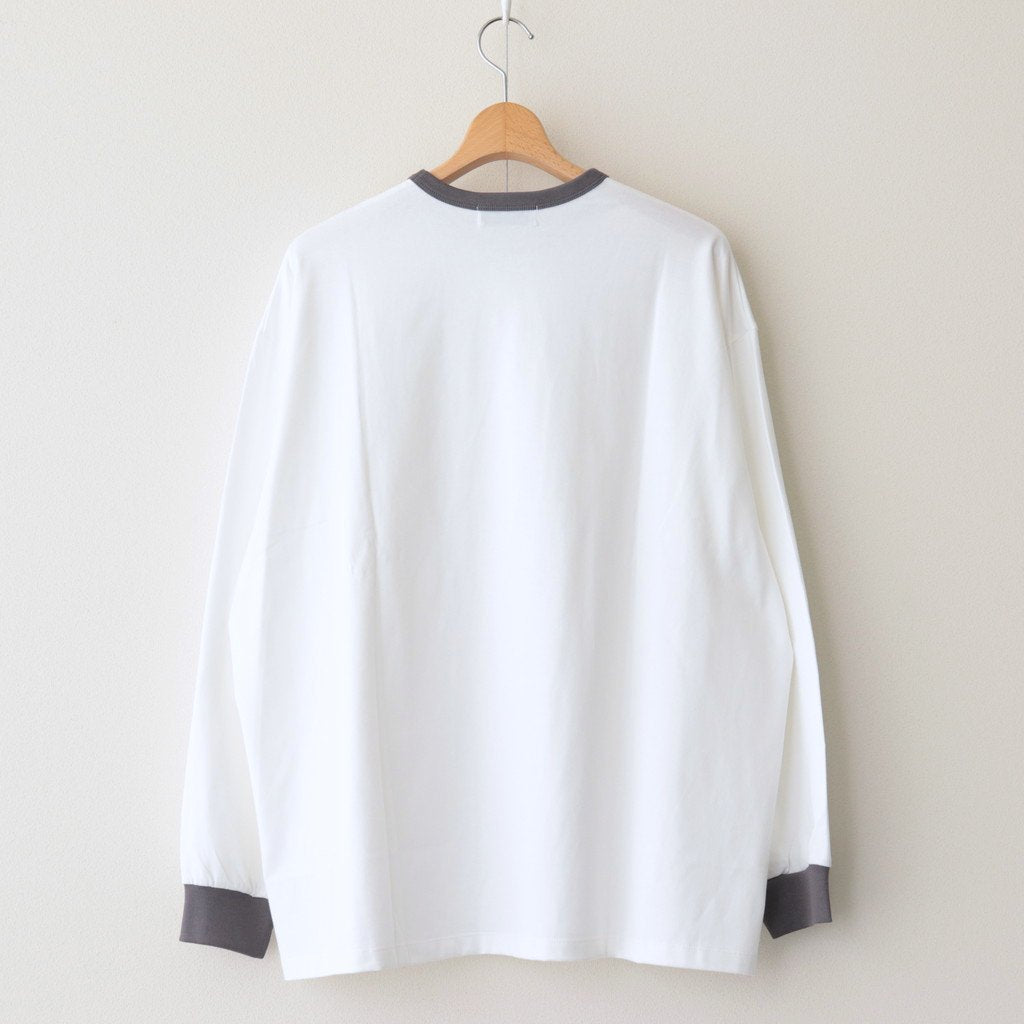 RINGER L/S TEE #WHITE [GM233-70112B] _ Graphpaper | グラフペーパー