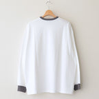 RINGER L/S TEE #WHITE [GM233-70112B]