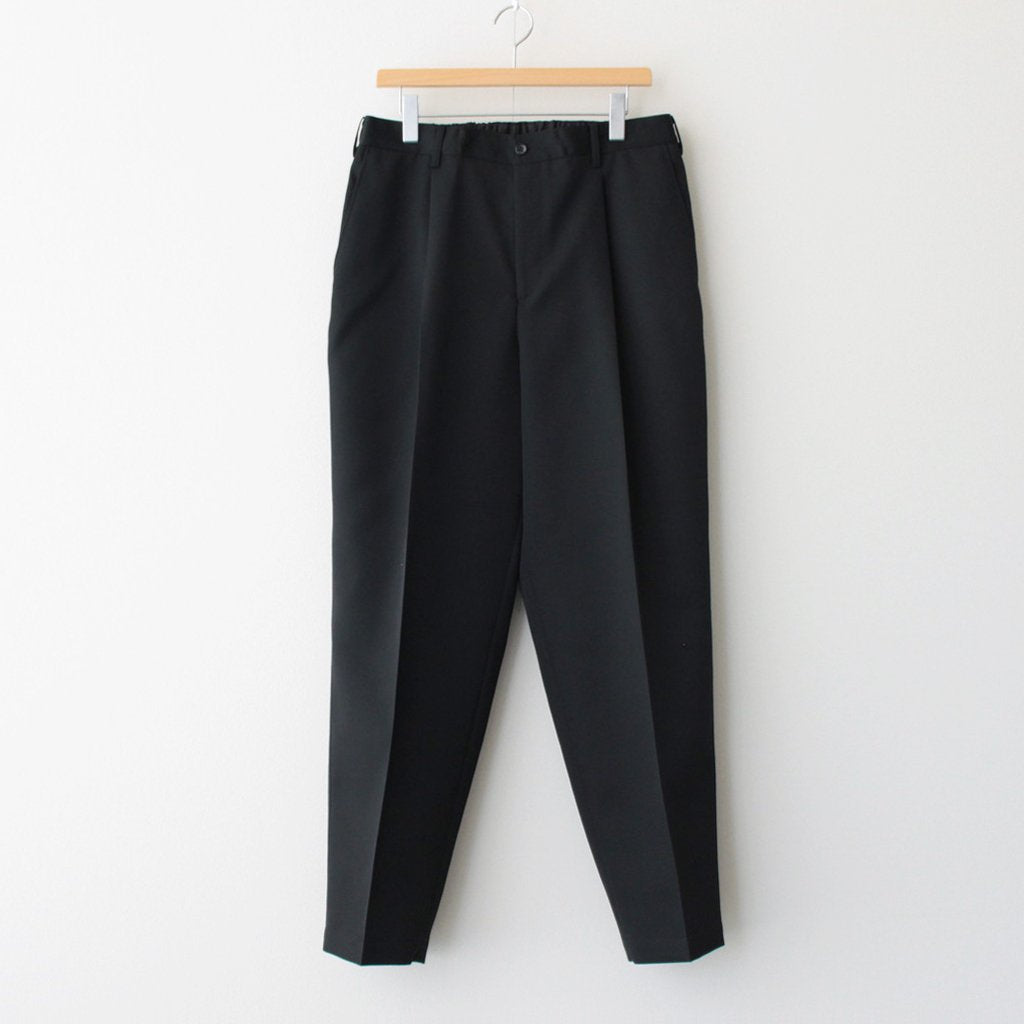 SCALE OFF WOOL TAPERED TROUSERS #BLACK [GM233-40170B]