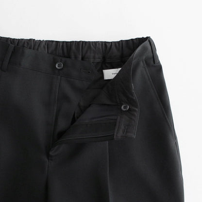 SCALE OFF WOOL TAPERED TROUSERS #BLACK [GM233-40170B]