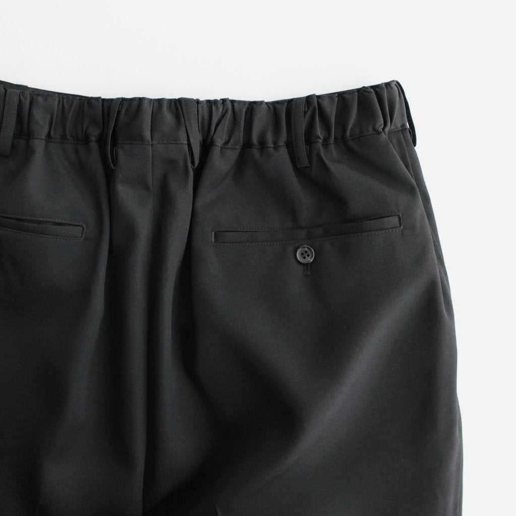 SCALE OFF WOOL TAPERED TROUSERS #BLACK [GM233-40170B]