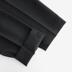 SCALE OFF WOOL TAPERED TROUSERS #BLACK [GM233-40170B]