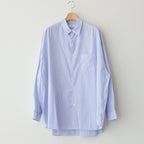 BROAD L/S OVERSIZED REGULAR COLLAR SHIRT #VIOLET STRIPE [GM233-50001STB]