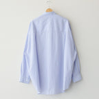 BROAD L/S OVERSIZED REGULAR COLLAR SHIRT #VIOLET STRIPE [GM233-50001STB]