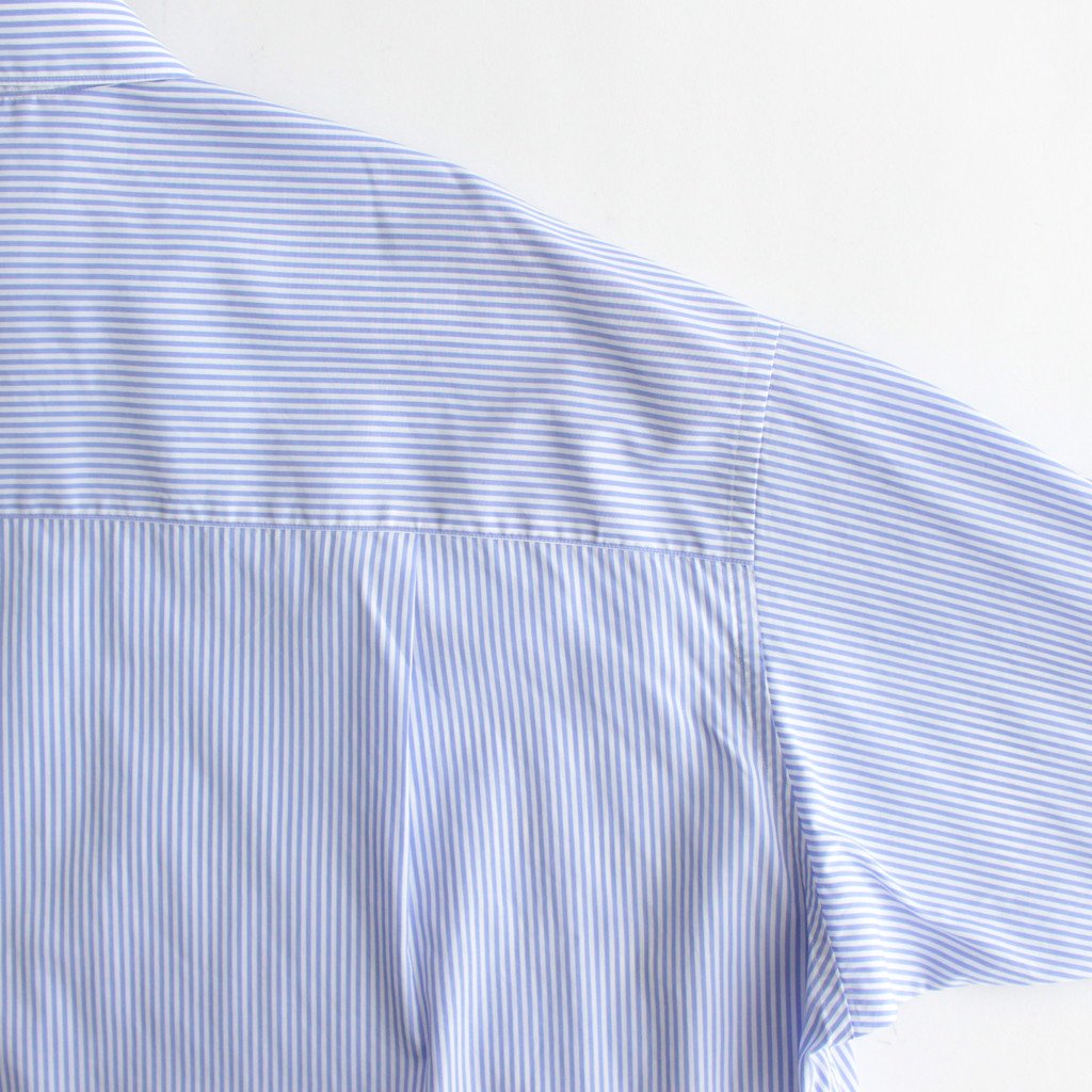 BROAD L/S OVERSIZED REGULAR COLLAR SHIRT #VIOLET STRIPE [GM233