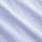 BROAD L/S OVERSIZED REGULAR COLLAR SHIRT #VIOLET STRIPE [GM233-50001STB]