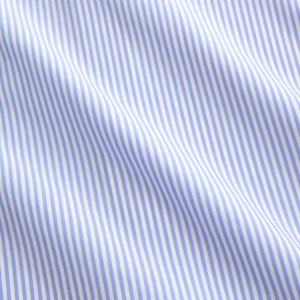 BROAD L/S OVERSIZED REGULAR COLLAR SHIRT #VIOLET STRIPE [GM233-50001STB]