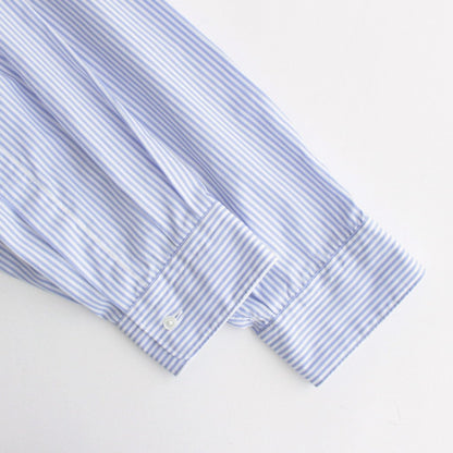 BROAD L/S OVERSIZED REGULAR COLLAR SHIRT #VIOLET STRIPE [GM233-50001STB]