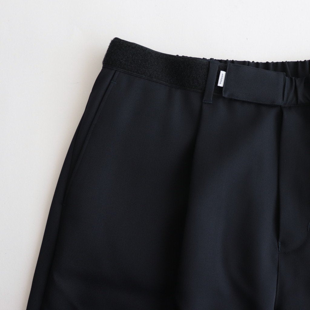 SCALE OFF WOOL WIDE CHEF PANTS #NAVY [GM233-40173B]