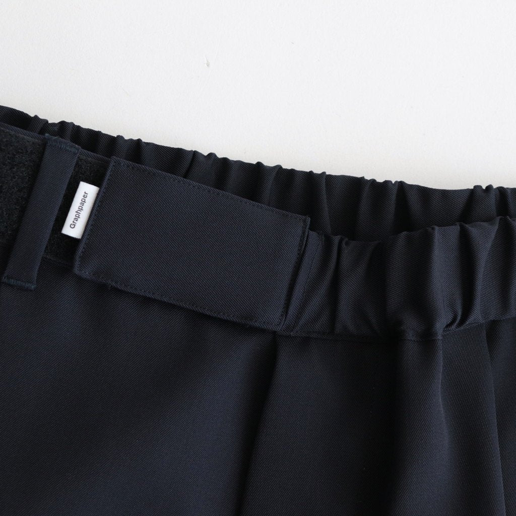 SCALE OFF WOOL WIDE CHEF PANTS #NAVY [GM233-40173B]