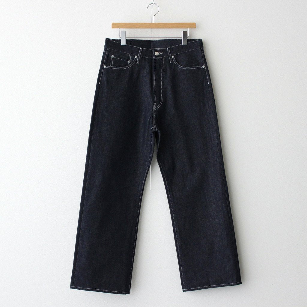 SELVAGE DENIM FIVE POCKET WIDE STRAIGHT PANTS #RIGID [GU233-40184RB]