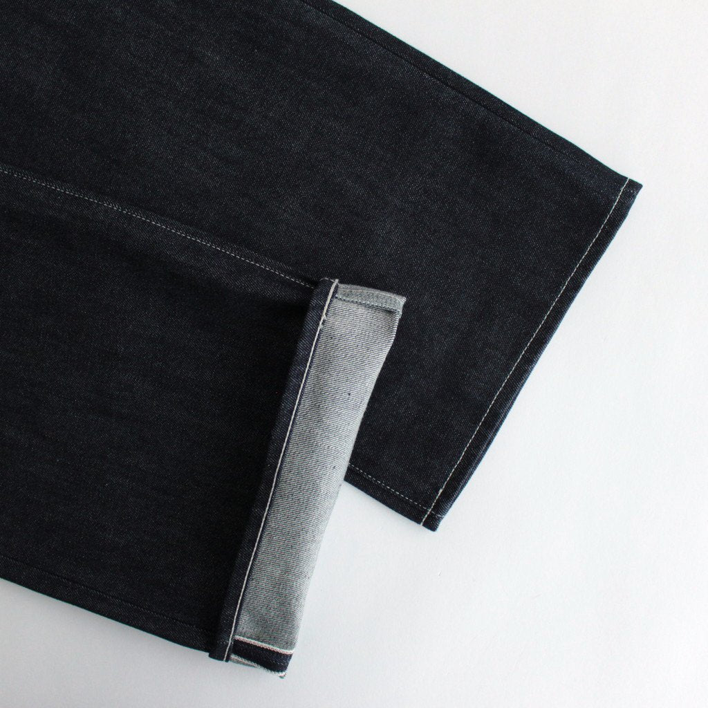 SELVAGE DENIM FIVE POCKET WIDE STRAIGHT PANTS #RIGID [GU233-40184RB]