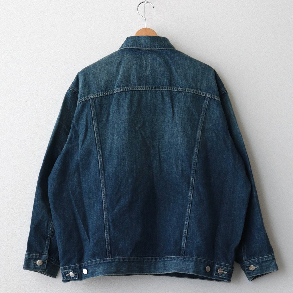 SELVAGE DENIM TRUCKER JACKET #DARK FADE [GU233-30186DB]