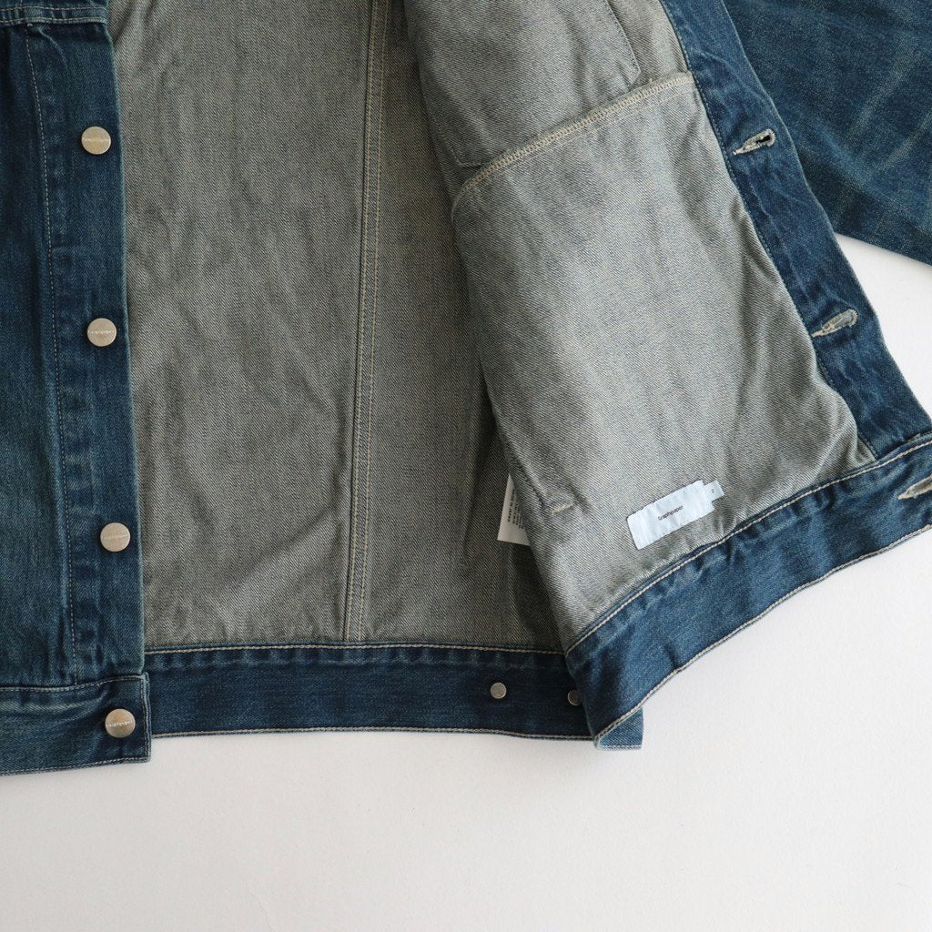 SELVAGE DENIM TRUCKER JACKET #DARK FADE [GU233-30186DB]