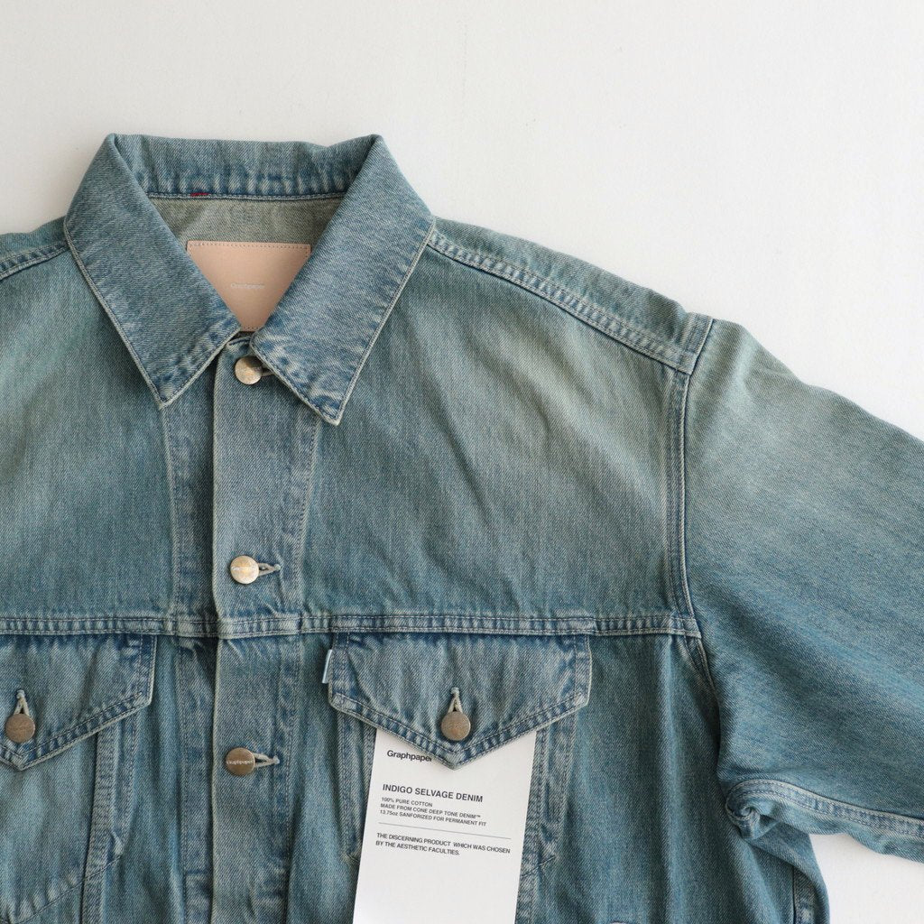 SELVAGE DENIM TRUCKER JACKET #LIGHT FADE [GU233-30186LB] _