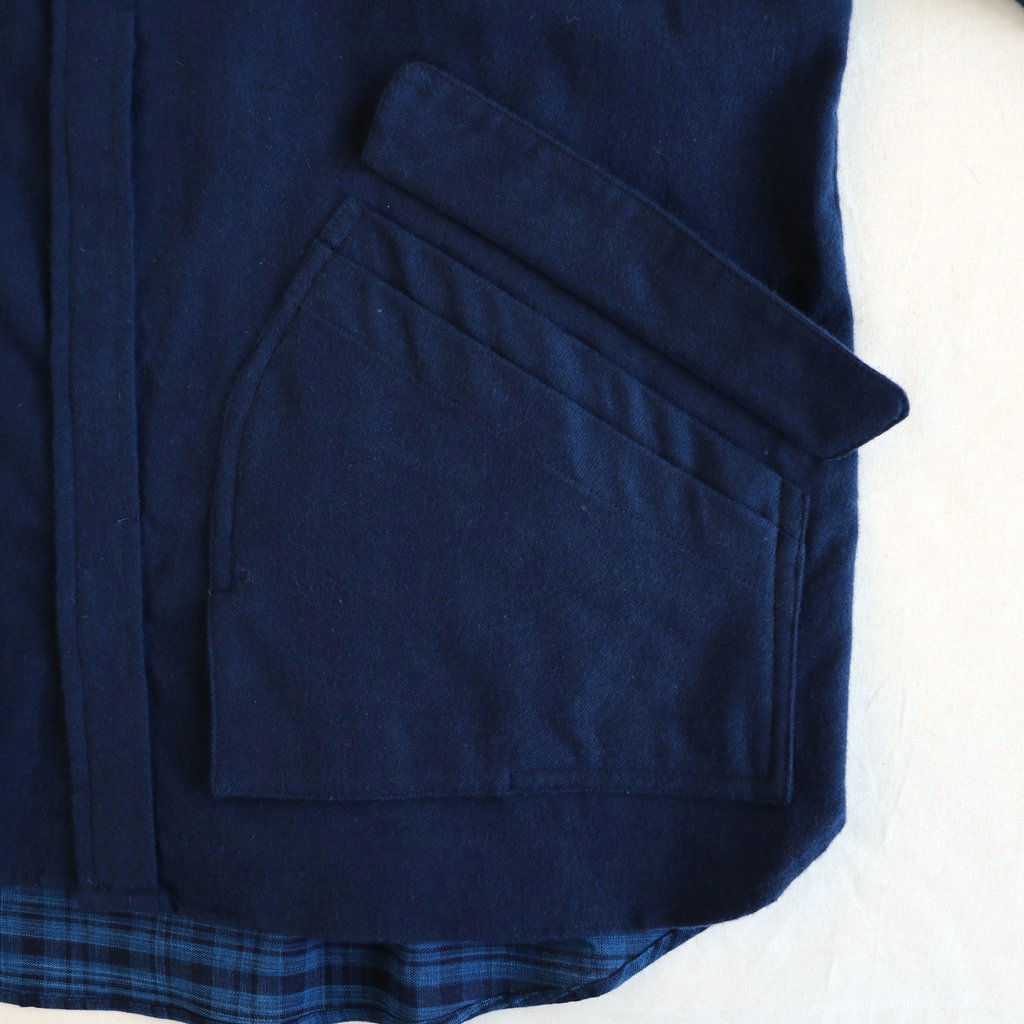 Matsusaka cotton pocket shirt #NAVY